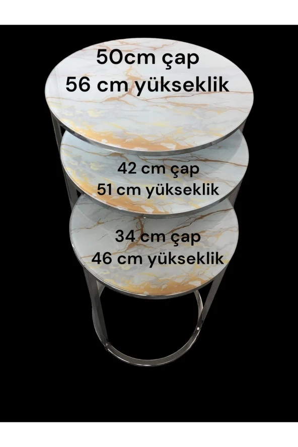 C ZİGON TEMPERLİ CAM SARI MERMER DESENLİ - 5