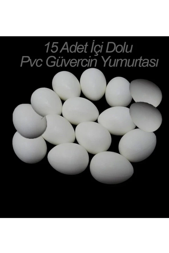 15 Adet Güvercin Folluk Yumurta içi Dolu Pvc Sahte Güvercin Yumurtası Plastik Kuş Yumurtası - 4