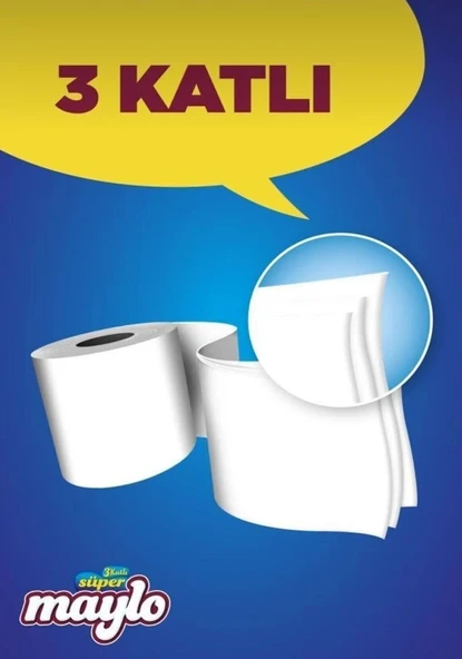 SÜPER MAYLO 3 KATLI TUVALET KAĞIDI 32Lİ x 2pk - 4