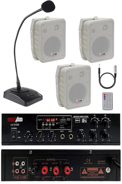 Lastvoice Large Paket-2 Hoparlör ve Anfi Anons Ses Sistemi Seti ürün görseli