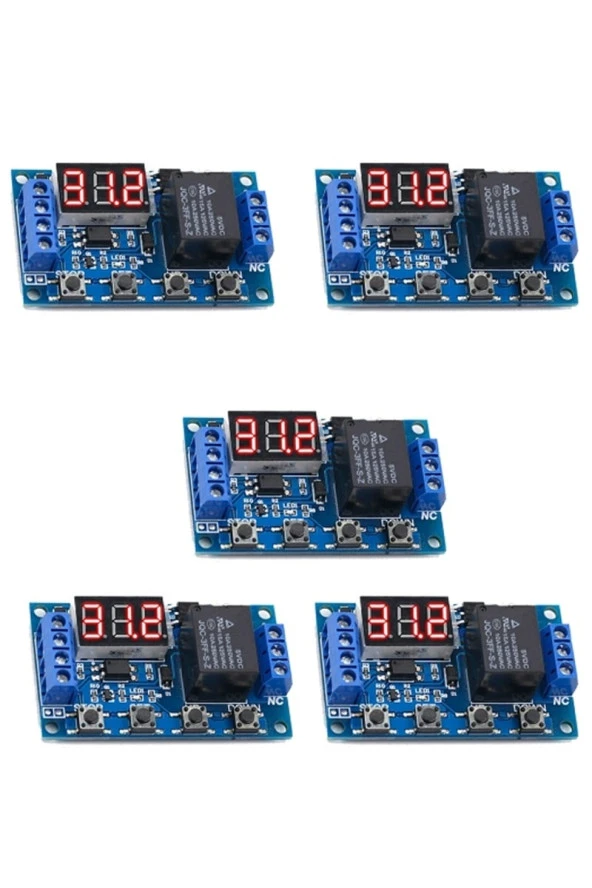 5 Adet Zamanlayıcı Modül Dijital Zaman Ayarlı Modül Röle Kuluçka Makinesi Modülü - 3