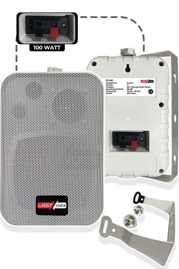 Lastvoice Large Paket-5 Hoparlör ve Anfi Anons Ses Sistemi Seti - 3