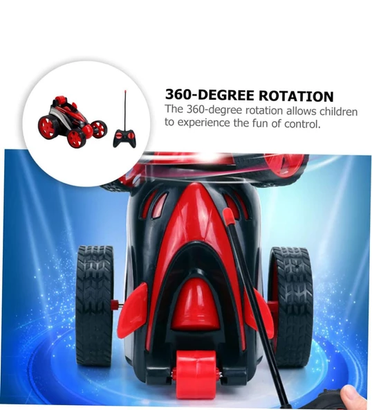 Uzaktan Kumandalı, Florasan Işıklı, 360 Derece Dönebilen Akrobat Araba- Stunt Car - Resim 4