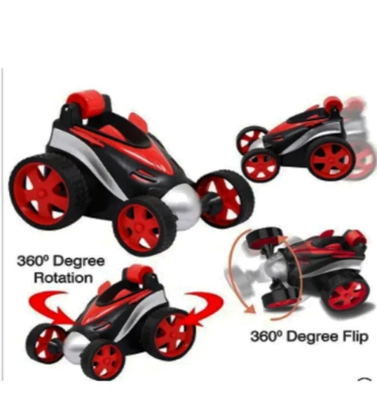 Uzaktan Kumandalı, Florasan Işıklı, 360 Derece Dönebilen Akrobat Araba- Stunt Car - Resim 6