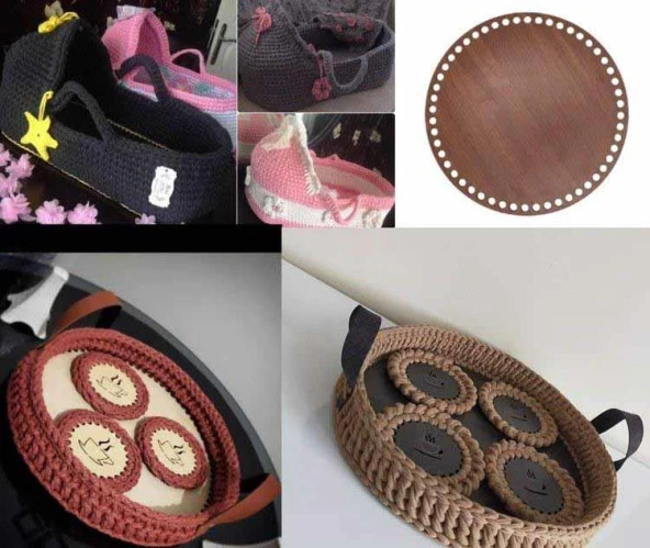 Ahşap Bardak Altlığı Çay Bardak Model Krem ( 4 Adet ) - 2