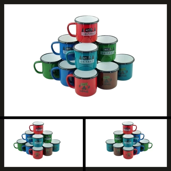 Uyguna-Yakala Açık Beyaz Eb-330 Emaye Bardak-MLZ.219 - 2