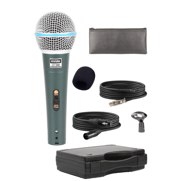 Lastvoice Lv-680 Profesyonel Dinamik EL Mikrofonu (Çift kablo Sünger Çanta Tutacak) - 3