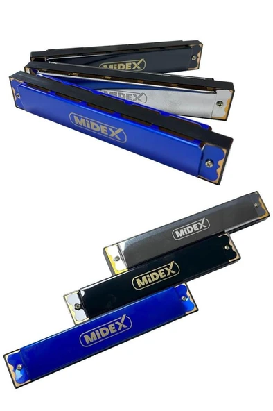 Midex HN-20SL Silver 20 Delikli Mızıka Do (c) - Resim 3