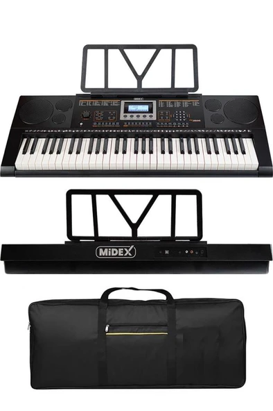 Midex PS-3500KSP Tuş Hassasiyetli 61 Tuşlu Org Sustain Pedallı (Stand Pedal Çanta Kulaklık Notalık Metod) - Resim 2
