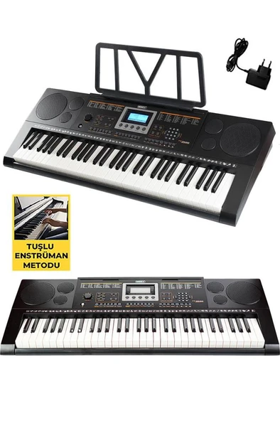 Midex PS-3500KSP Tuş Hassasiyetli 61 Tuşlu Org Sustain Pedallı (Stand Pedal Çanta Kulaklık Notalık Metod) - Resim 3