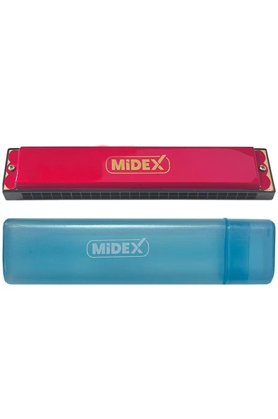 Midex HN-24RD Kırmızı 24 Delikli Mızıka - 2
