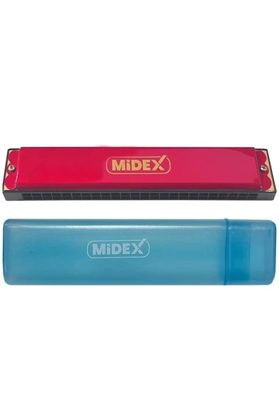 Midex HN-24RD Kırmızı 24 Delikli Mızıka Do (c) - Resim 2