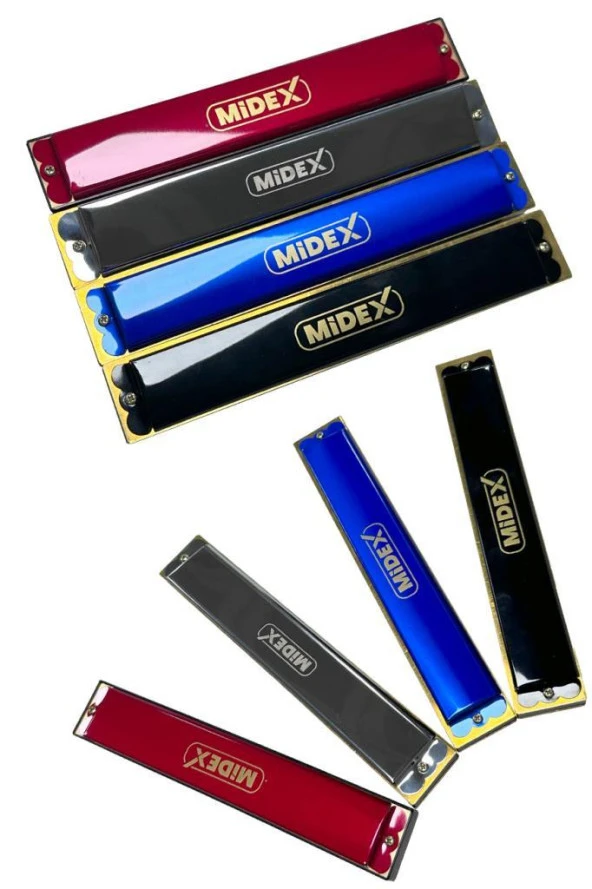 Midex HN-24BL Mavi 24 Delikli Mızıka - 3