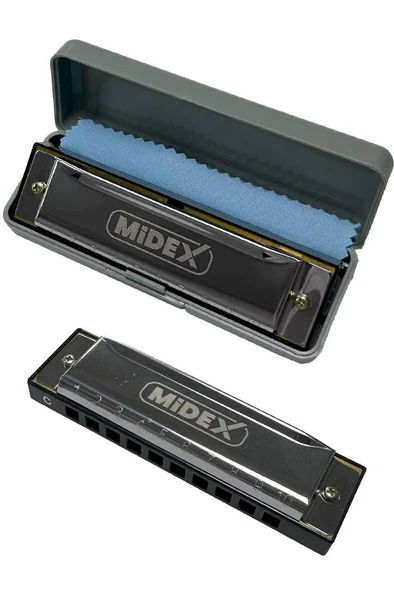 Midex HN-10SL Silver Örf Aletleri 10 Delikli Mızıka - 3