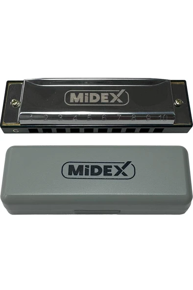 Midex HN-10SL Silver Örf Aletleri 10 Delikli Mızıka - 2