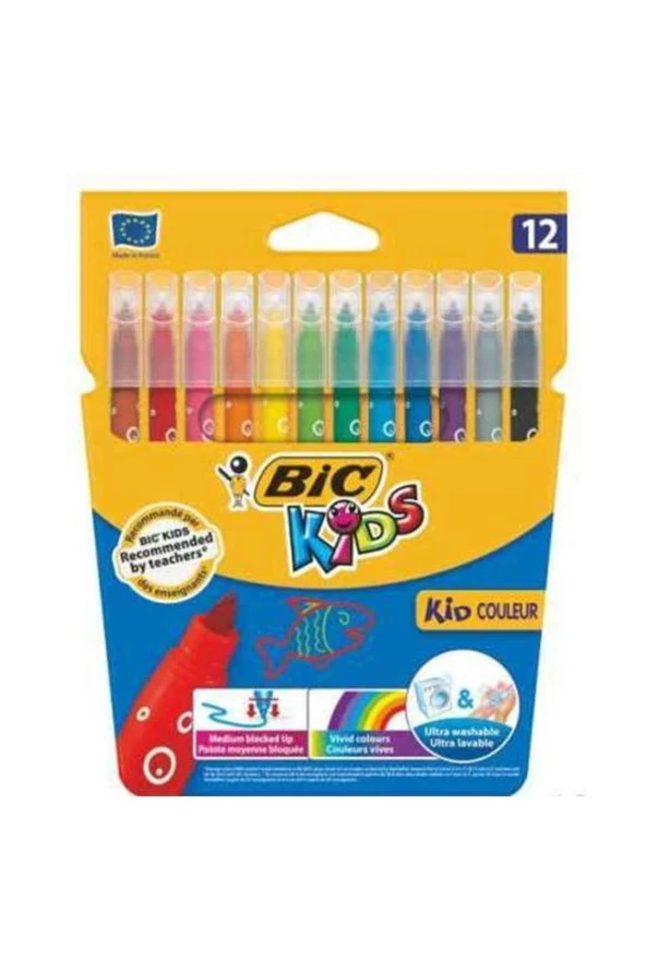 Bic Kids Kid Couleur Ultra Yıkanabilir 12li Keçeli Boya Kalemi / ?920293