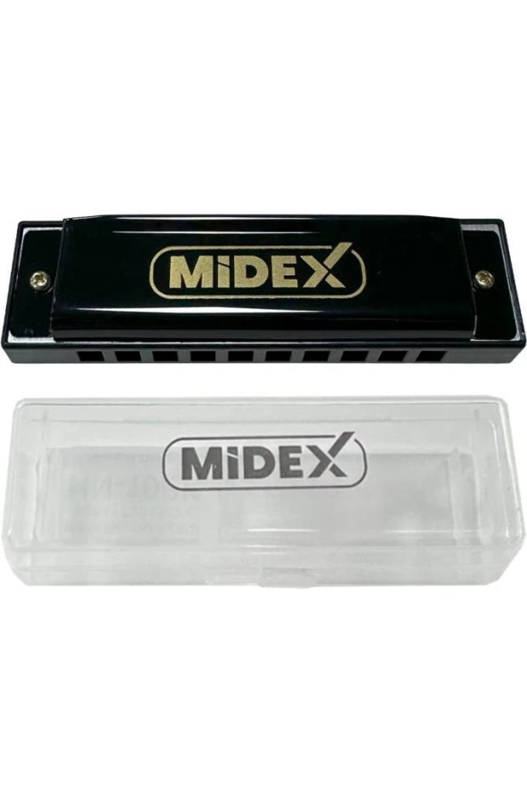 Midex HN-10BK Siyah Örf Aletleri 10 Delikli Mızıka