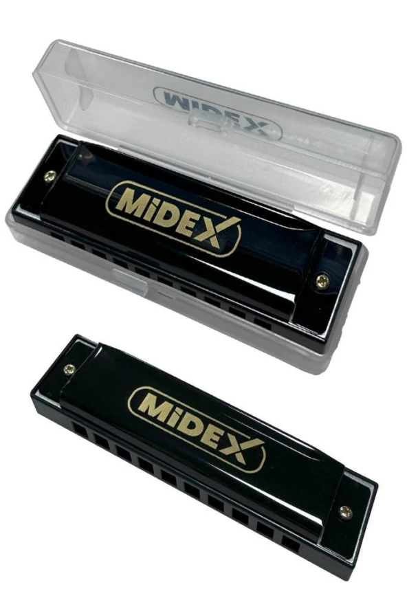 Midex HN-10BK Siyah Örf Aletleri 10 Delikli Mızıka - 2