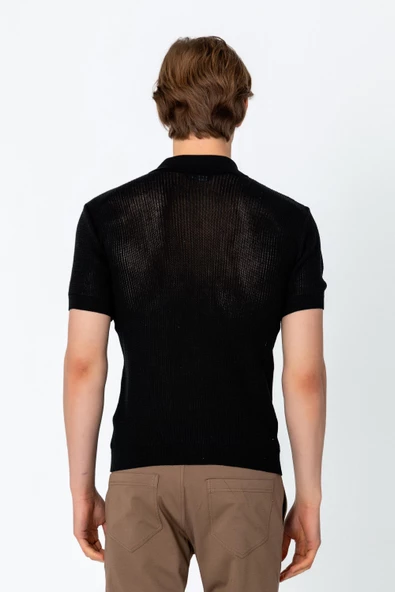 Erkek Regular Fit Örme Rahat Düğmeli Yumuşak Gömlek - 4