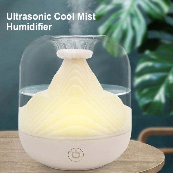 Hava Nemlendirici  Buhar Makinesi Şarjlı Kablosuz Kullanım  Gece Lambası 700ML. - 3