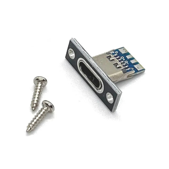 USB 3.1 Type C Panel Montaj Dişi Soket 4 Pin Smd Lehimlenebilir Padler Konnektör Telefon Şarj Board