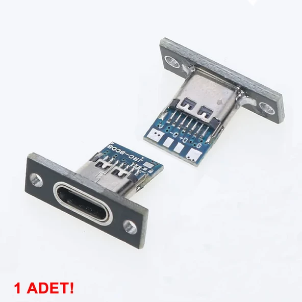 USB 3.1 Type C Panel Montaj Dişi Soket 4 Pin Smd Lehimlenebilir Padler Konnektör Telefon Şarj Board - 6