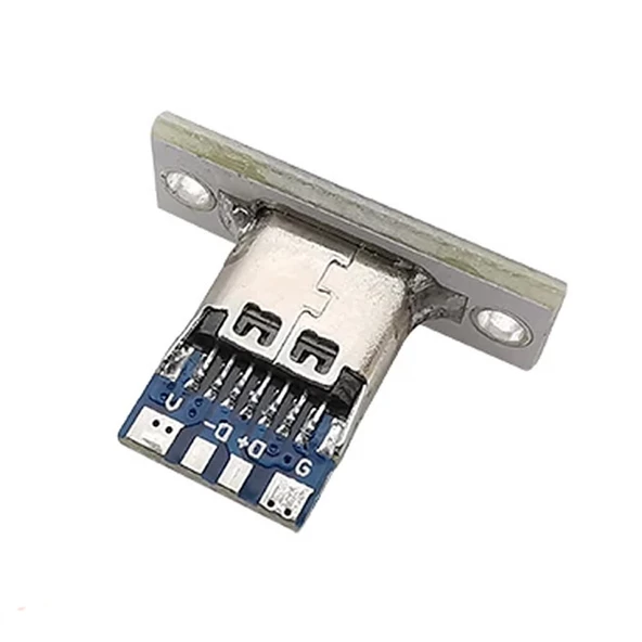 USB 3.1 Type C Panel Montaj Dişi Soket 4 Pin Smd Lehimlenebilir Padler Konnektör Telefon Şarj Board - 3
