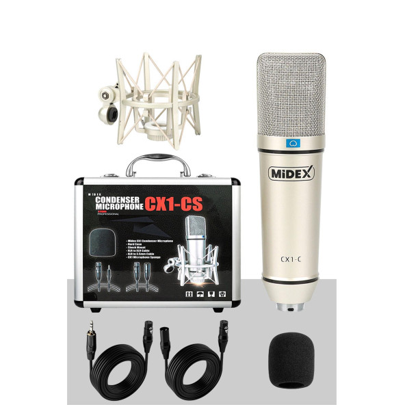 Midex Special Paket-2 Stüdyo Ekipmanları GLX-700RD Ses Kartı CX1 Mikrofon Kulaklık Stand - 2