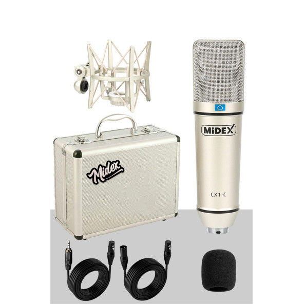 Midex Special Paket-2 Stüdyo Ekipmanları GLX-700RD Ses Kartı CX1 Mikrofon Kulaklık Stand - 5