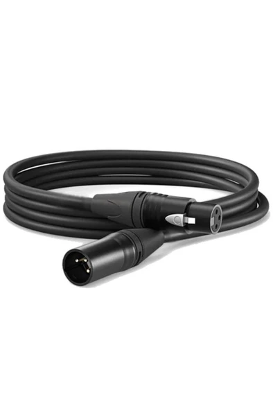 Midex MCB-3X Kaliteli Stereo Mikrofon Kablosu XLR + XLR 3 Metre Siyah Renk ürün görseli 1
