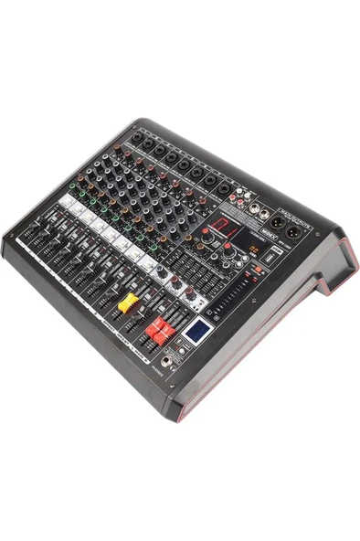 Midex MPX-1200P Power Mikser Amfi 8 Kanal 2x600W Dijital Efekt Bt EQ Usb - Resim 2