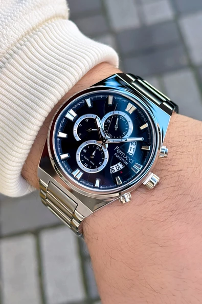 Ferrucci Function FCF 03250FM.04 Çelik Kordon Erkek Kol Saati - 4