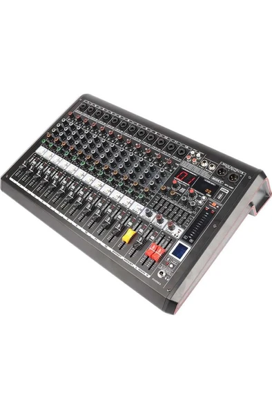 Midex MPX-1600P Power Mikser Amfi 12 Kanal 2x800W Multi Efekt Bt EQ Usb - Resim 3