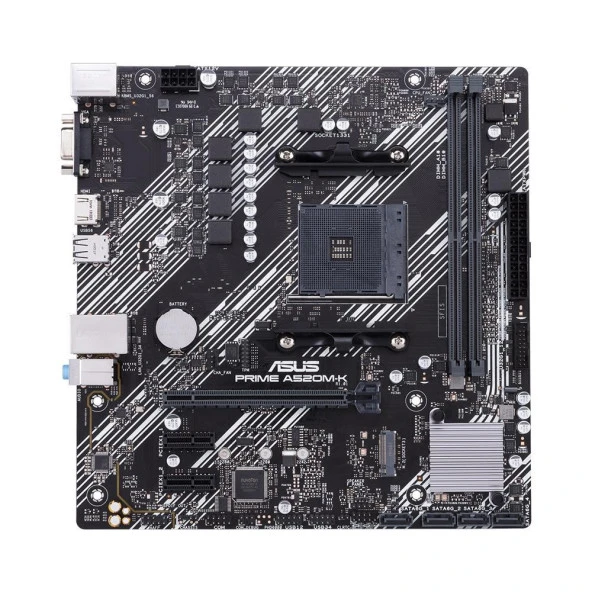 ASUS PRIME A520M-K AMD A520 Soket AM4 DDR4 4600MHz (O.C.) M.2 mATX Anakart - 4