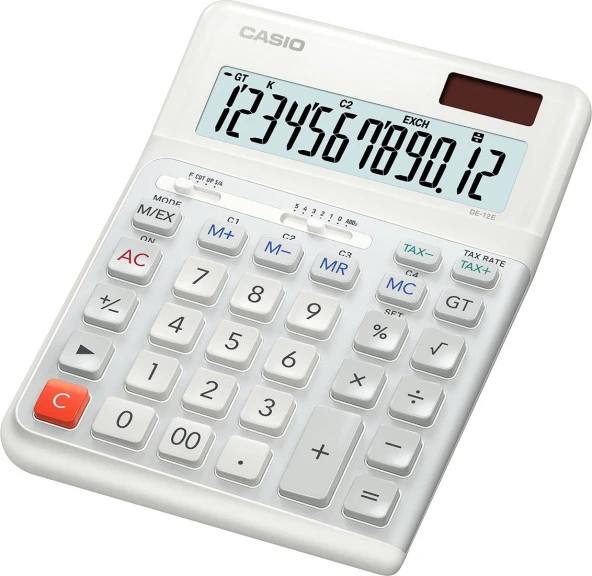 Casio DE-12E-WE 12 Haneli Masaüstü Hesap Makinesi - 2
