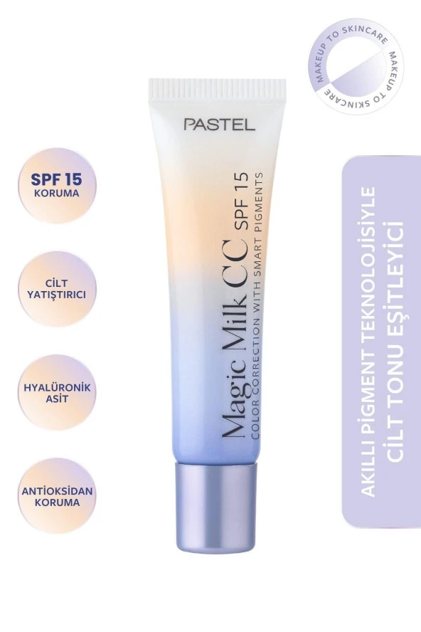 PASTEL Magic Milk CC Lıght Medıum 50 Spf 15 Cilt Tonu Eşitleyici  30 ml