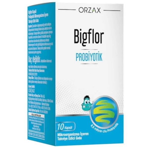 ORZAX Bigflor Probiyotik 10 Kapsül 3 adet