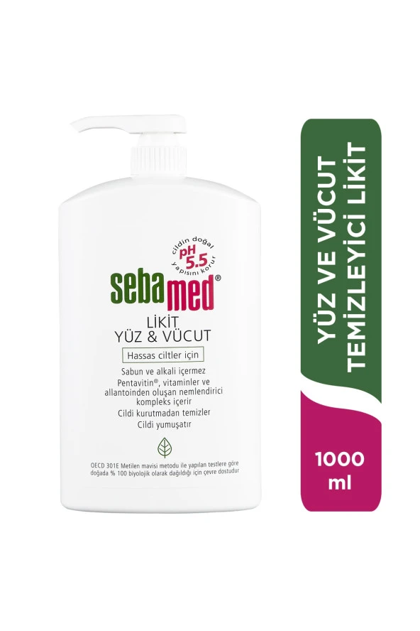 Sebamed Likit Yüz & Vücut Temizleyici 1000 ml