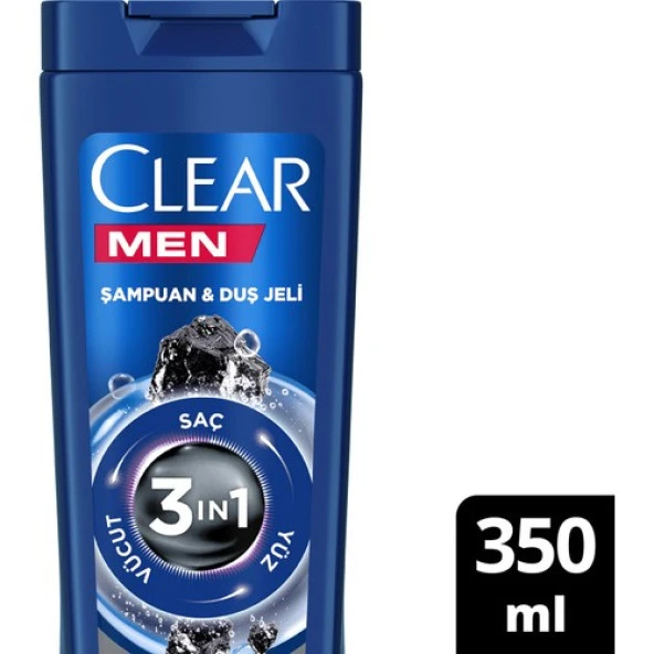 Clear Men 3 İn 1 Şampuan & Duş Jeli Arındırıcı Köm