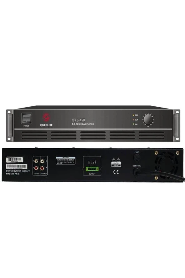 Quenlite QXL-450 Power Anfi 450 Watt Hat Trafolu 100V/8 Ohm - 2