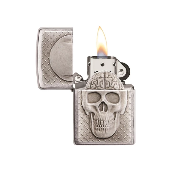 Zippo Çakmak 29818 Skull W/Brain Surprise