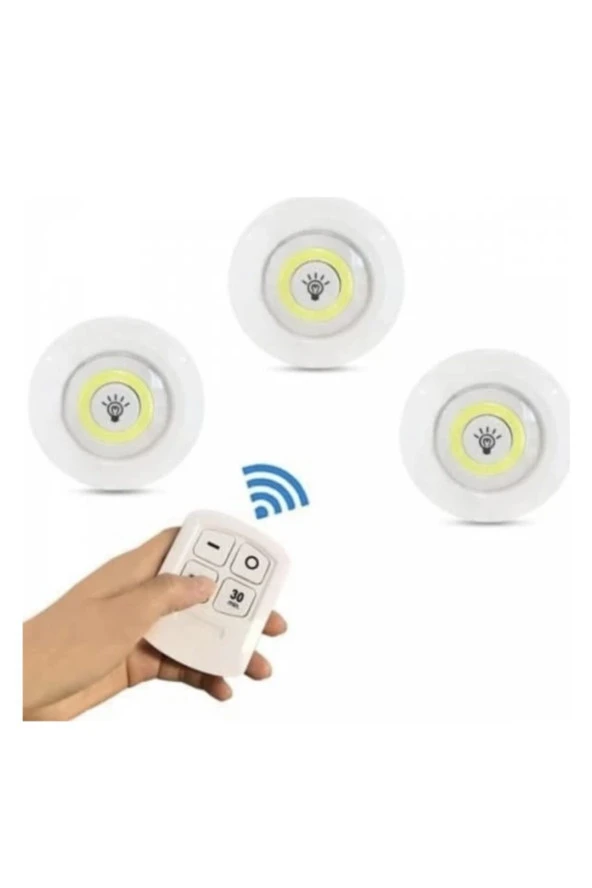Technomax Geseus Uzaktan Kumandalı Pilli Üçlü Spot Led - 3
