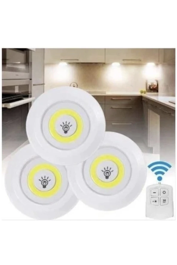 Technomax Geseus Uzaktan Kumandalı Pilli Üçlü Spot Led - 4