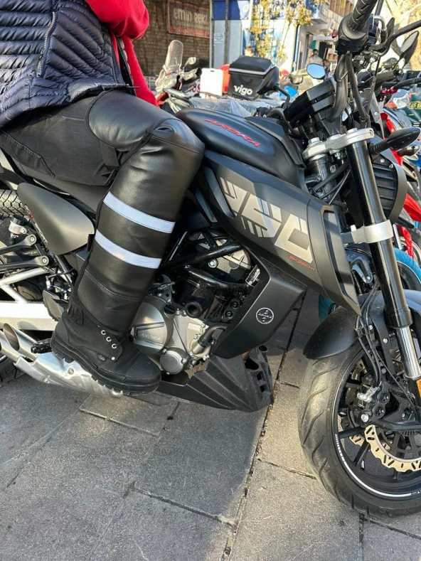 Bike Sky Diz & Bacak Koruma Deri Reflektörlü Yağmur & Rüzgar & Soğuğa Karşı bike sky - Resim 5