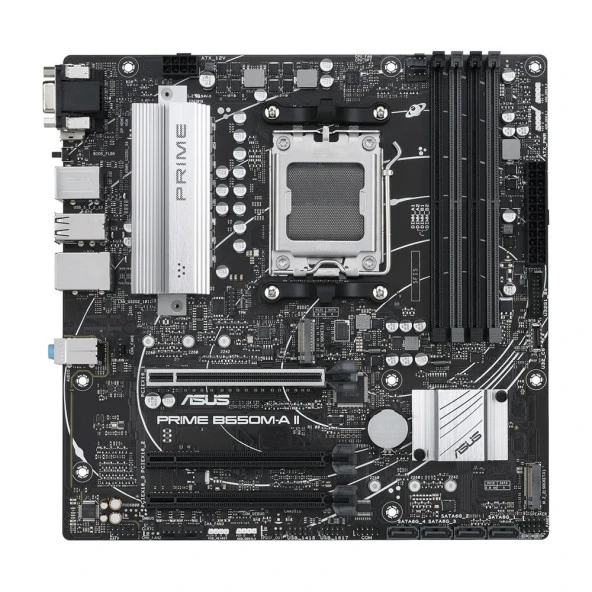 ASUS PRIME B650M-A II-CSM AMD B650 Soket AM5 DDR5 6400MHz USB3.2 AURA RGB  mATX Anakart - 2