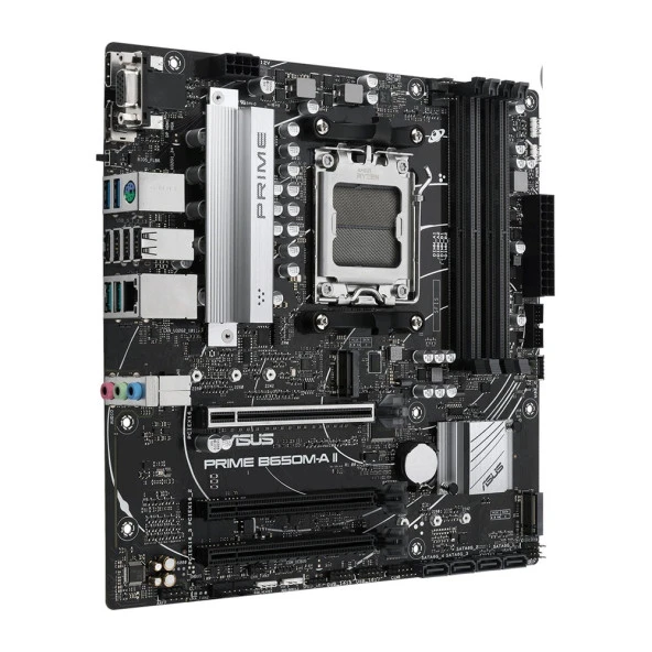 ASUS PRIME B650M-A II-CSM AMD B650 Soket AM5 DDR5 6400MHz USB3.2 AURA RGB  mATX Anakart - 3