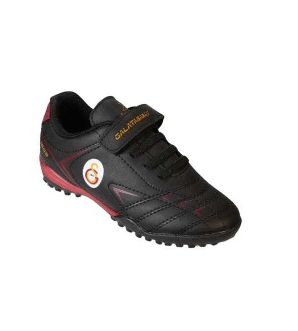 KİNETİX Erkek Çocuk Galatasaray Lisanslı Siyah Kırmızı Cilt Çırtlı Halı Saha Ayakkabısı
