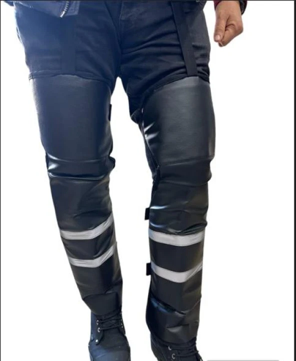 Bike Sky Diz & Bacak Koruma Deri Reflektörlü Yağmur & Rüzgar & Soğuğa Karşı bike sky ( TELEFON TUTUCU KOL ÇANTA HEDİYELİ )) - 4