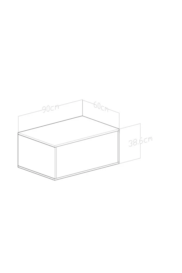Givayo Mobilya  Santa Orta Sehpa 90 cm Beyaz - Resim 2