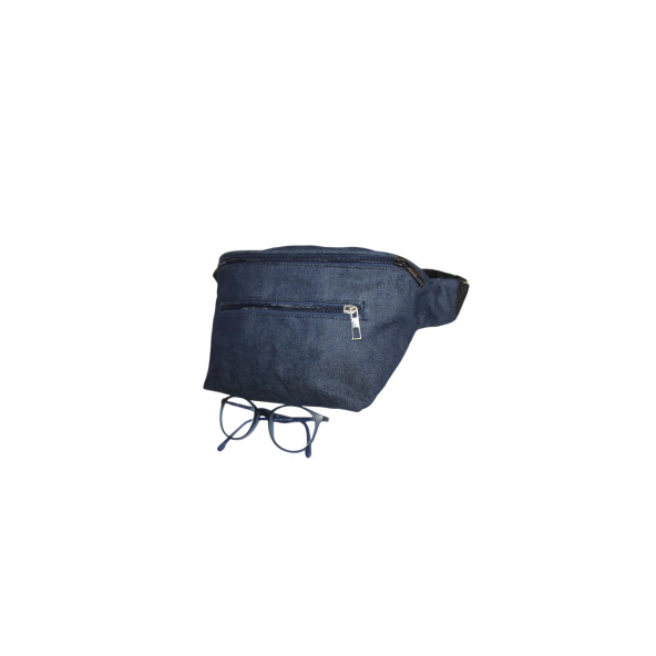Mebes Denim Kumaş Bel Çantası Lacivert  ÇntBelKtLcvrt003 - 3